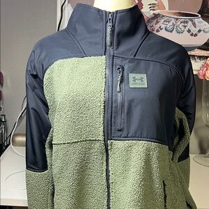 Under Armour Olive and Navy Fleece Jacket